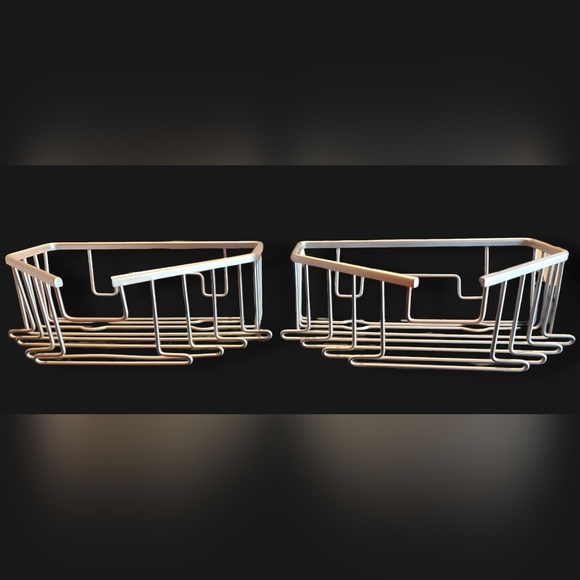 Corner Shower Baskets in Silver - Picture 1 of 3